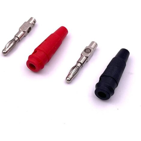 Flex Épingle Banane Bouchons Isolé Rouge Noir pour Haut-parleur Plaques Set 2 723115469301