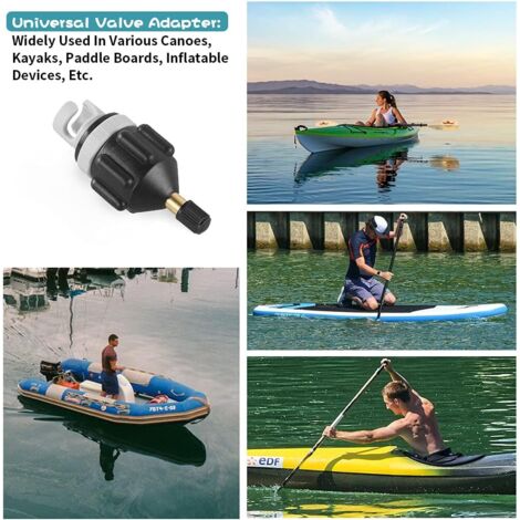 Adaptateur De Valve Pour Pompe à Paddle/kayak Gonflable – Conversion Rapide, Cuivre Et Caoutchouc, Noir - 8