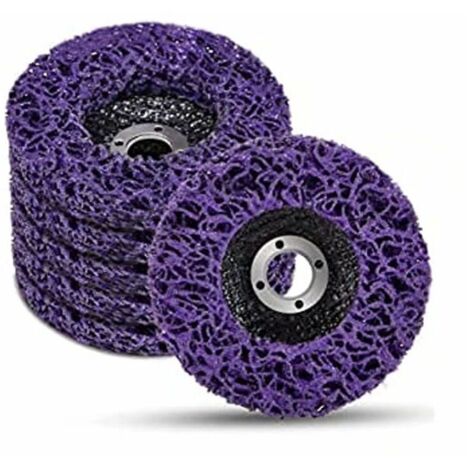 Lot de 5 Violet Disques de Nettoyage,Disque abrasif de ponceuse,115 x 22 mm Disque Meuleuse Pour Traitement de Surface Peinture Disque Abrasif pour Meuleuse D'angle (1/5)