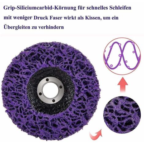 Lot De 4 Disques De Nettoyage + 1 Plateau De Ponçage Non Tissé Abrasif