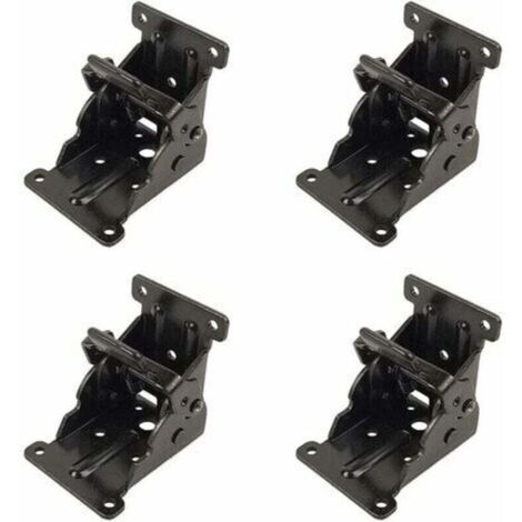Charnière Pliante Autobloquante, 4 Pcs Charnière Pliante Pour Armoire De Cuisine, Charnière Pliante Pied 90 Degrés En Tle D'Acier, Verrouillage Extension Table Support D'étagère Pliable (1/5)