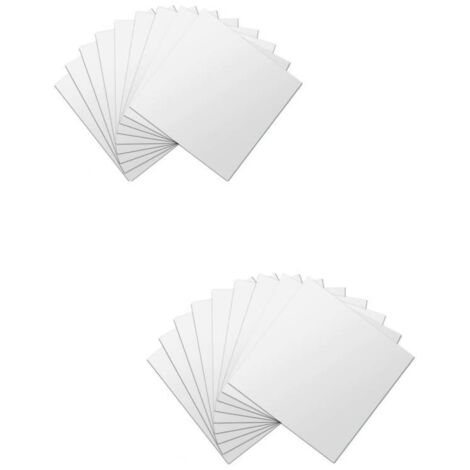 Dolaso – Lot de 18 stickers muraux miroir autocollants 15 x 15 cm – Effet décoratif pour agrandir visuellement l'espace – Installation facile sur murs lisses (1/8)