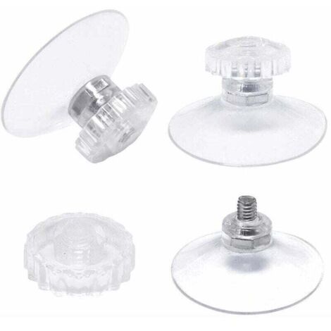lot de 30 Ventouses avec Filetage et écrous moletés Ø 45 mm, Transparentes, pour Voiture, Camping, vitre, Pare-Soleil..DEBUNS (1/5)