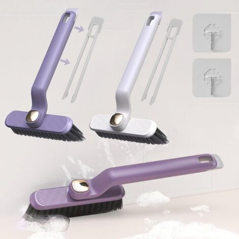 DOLASO 2Pcs Brosse Rotative Nettoyage à 360 Degrés, Brosse Nettoyage Salle de Bain, Brosse Joint Carrelage, Brosse a Joint, Multifonctionnelle Brosse De Nettoyage, Balai Brosse Sol Poil Dur (1/5)