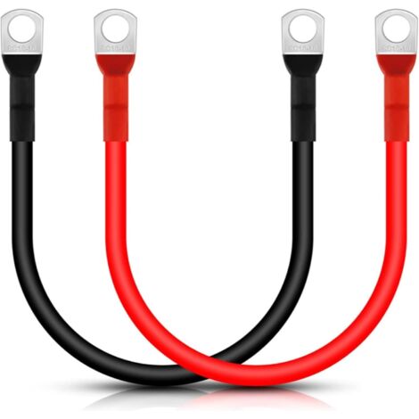 Dolaso – Lot de 2 câbles de batterie 16mm² – Cuivre sans oxygène pour connexion fiable – Boîtier PVC durable – Compatible motos et véhicules - 5olar (1/5)