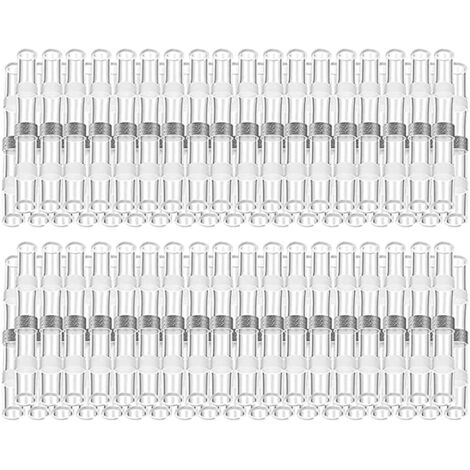 Paquet de 200 connecteurs à souder 26-24 AWG Connecteur fusionné pour fil d'étanchéité Connecteur bout à bout thermorétractable Pinces de fil d'épissure électrique bout à bout isolées et étanches