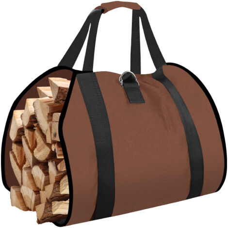 1 Pièce, Sac À Main En Toile De Cire Pour Porte-bois De Chauffage - Porte-bûches De Bois De Chauffage Sac À Main Robuste Extra Large,9946cm (1/5)
