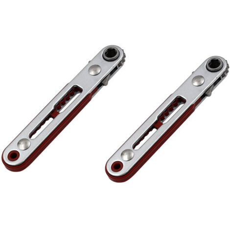 2pc Mini Clé à Cliquet, Clé à Cliquet Réversible Multifonctionnelle, Double Sens, 1/4 "(6,35 mm) Hexagone, Contrle Bidirectionnel Pour Embouts de Tournevis à Tête Simple/Double Perceuse Outil (1/5)