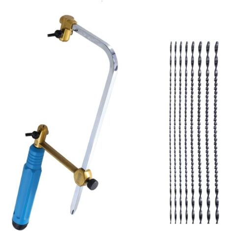 Scroll Saw, Hand Saw for Cutting Wood, Plastic, Rubber and Soft Metal, 1 Saw + 8 Saw Blades