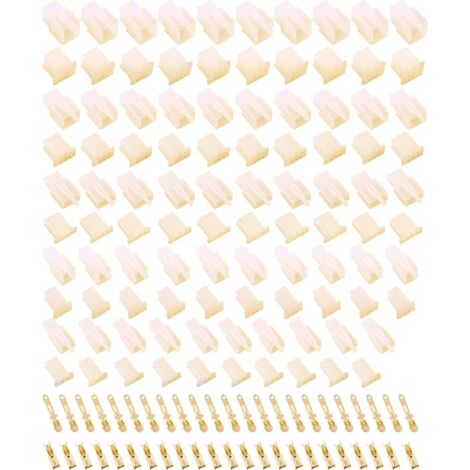 580Pièces Connecteur Electrique 2.8 mm Pas 2 3 4 6 9 Broches Mâle Femelle Terminal Plug, 2.8mm Connecteur Fil Électrique jaune pâle,Sertir Cosse Assortiment kit pour Moto,Vélo, Voiture,Bateau (1/5)