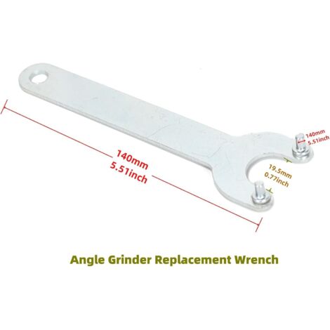 Clé à Fourche Pour Meuleuse D'Angle - 4 Griffes Antidérapantes, Acier, Pour Changer Les Disques Abrasifs - 4