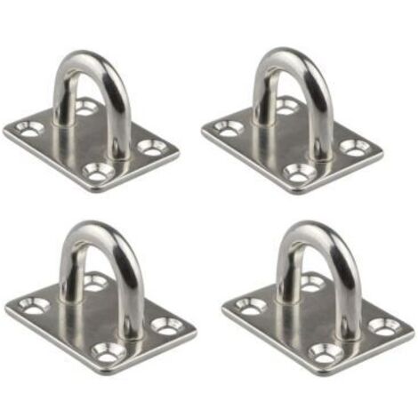 4 Pcs Plaque à Oeillet 6mm Pontet Marine en Acier Inoxydable 304 Plaque à Oeillet Durable pour Bateau Plafond Mural Balanoire Hamac Marine (1/5)