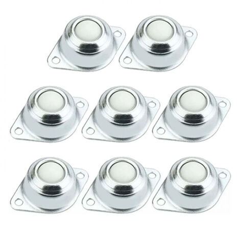 Roulettes à billes de transfert 8 pièces – Capacité de charge élevée – Rotation 360° – Acier au carbone et nylon – Installation facile