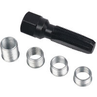 kit filetage bougie, 5 pcs Kit Réparation de Filetage de Bougie d'allumage de 14 mm