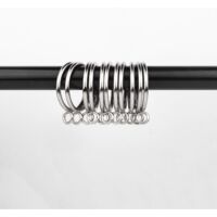 Lot De 120 Anneaux Rideaux Argentés 38mm - Pour Tringles Standards, Glissement Fluide Et Silencieux