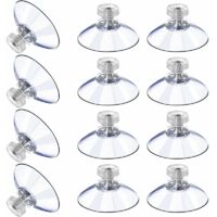 Ventouse a visser, 10 Pièces 32mm Ventouses Transparentes avec Filetage, Extra Fortes PVC Plastique Suspension Rideau Isolant Ventouse pour Camping | Leroy Merlin