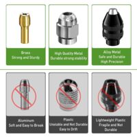 Jeu De 15 Mandrins En Laiton Sans Clé - Compatible Dremel Et