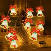 LAOA 10 Lumières de Noël,LED Guirlande Lumineuse,Guirlande lumineuse marocaine LED,Guirlandes Lumineuses D'intérieur,LED Rideau Lumière,Décoration pour Noël (Cloches)