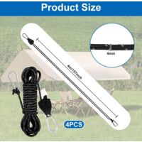 Corde De Tente Réfléchissante 2x4m Avec Tendeur – Super Pratique Pour Camper Sans Stress !