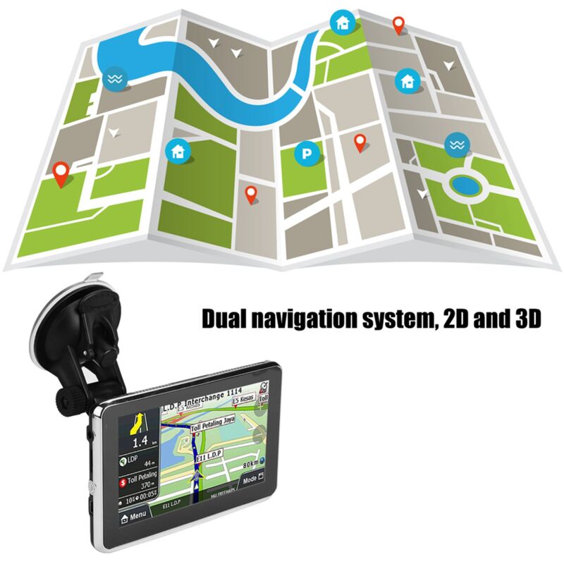 5 pouces Navigateur de moto GPS Lcd Affichage universel