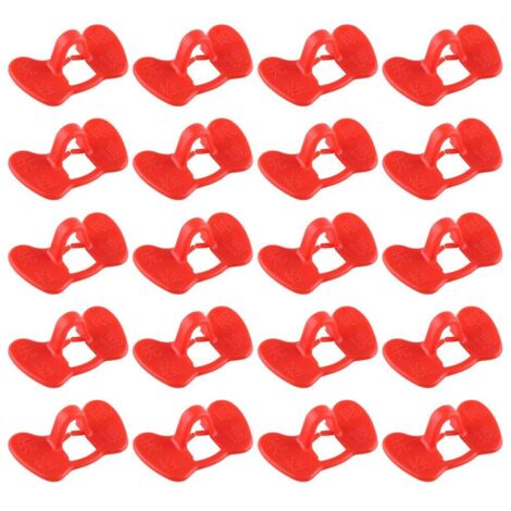 Sjlerst – Lot de 20 lunettes anti-picage pour poules – Matériau plastique rouge – Augmente le taux de survie à 97% – Améliore la production d'œufs de 15%