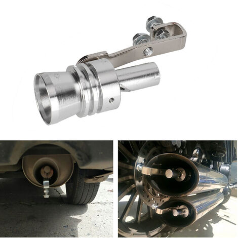 SJLERST Sifflet sonore Turbo, sifflet universel de simulateur de son Turbo de tuyau d'échappement pour voiture de motos Dirtbike(XL)