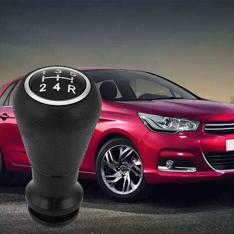 SJLERST Pommeau de levier de vitesse 5 vitesses, tête de levier de vitesse pour Peugeot 106 107 205 206 207 405 Cit-roen C1 C3 C4