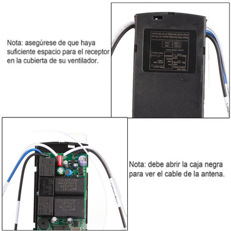 Kit Télécommande Universelle Ventilateur Plafond – 3 Vitesses + Variateur Lumière + Minuteries – 2 Commandes