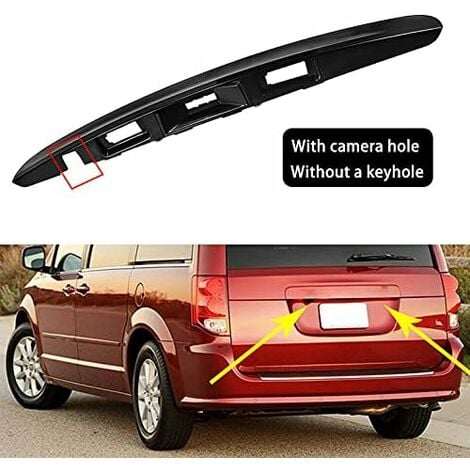 SJLERST Poignée de coffre arrière 90812JD20H pour Nissan Qashqai avec caméra et trou de serrure, compatible avec Qashqai J10 JJ10 2007-2013