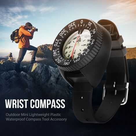 Mini Portable Compass Montre Bracelet Slip Navigation Boussole Poignet, compas