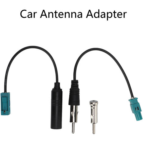2 Adaptateurs Antenne Autoradio Universels - Connecteurs Mâle/femelle DIN, Câble RG174 15cm - Pour DAB, FM, AM - 8
