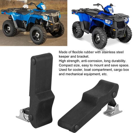 SJLERST 2 pièces support de rangement avant loquet en caoutchouc adapté pour Pola-ris Sportsman 450570850 Touring ETX 7081927 rubber latch