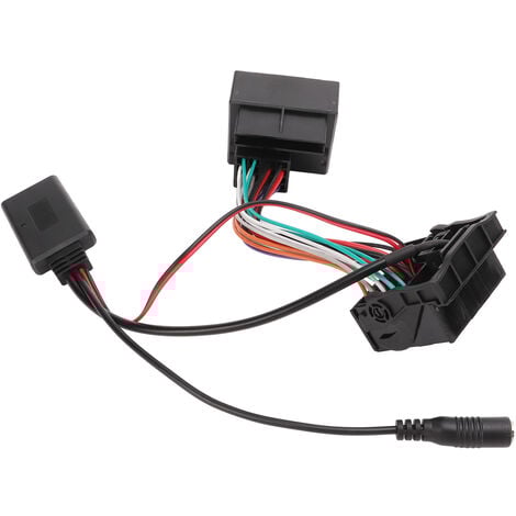 SJLERST Adaptateur audio sans fil Bluetooth 5.0 avec câble auxiliaire et microphone de remplacement pour Ford Focus Mondeo Fiesta Fusion 6000CD