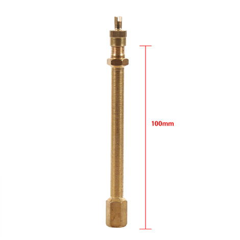 Akozon Extension Valve Pneu 140mm - 4 Pièces + 2 Pinces, Adaptateur Flexible Pour Camion Et Voiture
