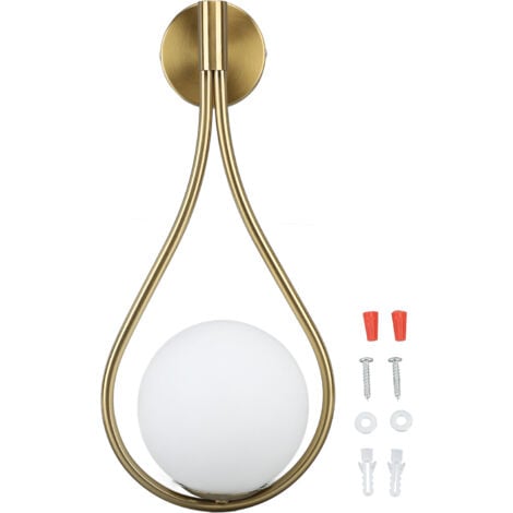 SJLERST LED Applique Murale Intérieur Ronde Industrielle Ajustable Lampe Murale Sphérique Verre Métal Gouttelettes D'eau Eclairage Mural pour Chambre des Enfants Salon Escalier