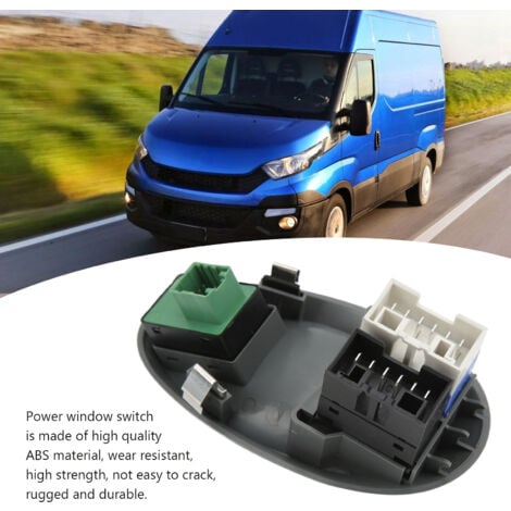 SJLERST Commutateur de lève-vitre électrique avant gauche 500321137, commutateur de lève-vitre de remplacement pour Iveco Daily 1999 – 2006