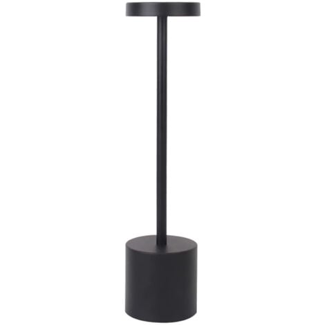 SJLERST lampe de table sans fil rechargeable usb, Lampes de table sans filpour chevet, camping, interieur, exterieur, terrasse, restaurant,noir Lampe de chevet