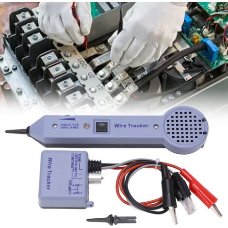 SJLERST Kit de Traceur de Fil 200EP, Testeur de Circuit de Traceur de Fil Réseau Kit de Testeur de Traçage de Câble Impédance D'entrée 100MOhm Audio Amplificateur à Induction Réglable