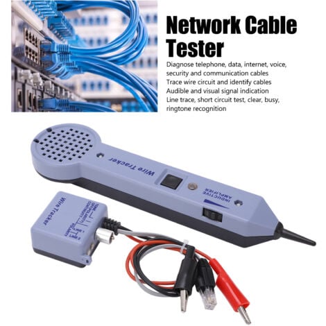 SJLERST Kit de Traceur de Fil 200EP, Testeur de Circuit de Traceur de Fil Réseau Kit de Testeur de Traçage de Câble Impédance D'entrée 100MOhm Audio Amplificateur à Induction Réglable