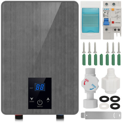 Nannigr chauffe eau instantane 5.5kw 220v chauffe eau electrique réglage manuel ipx4 étanche chauffe eau instantane