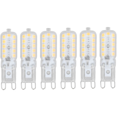 SJLERST G9 LED Dimmable Blanc Chaud Ampoule LED G9 5W Halogène Lumière Lampe LED G9 360°Larges Angle de Faisceau 22 2835 SMD,6pcs (1/5)