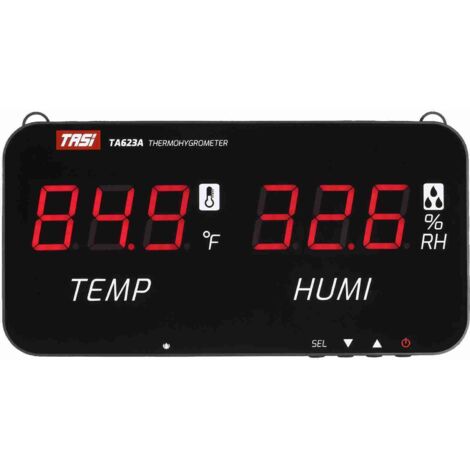 SJLERST Thermomètre et hygromètre numérique mural, intelligent, avec écran LED, pour usage industriel, agricole et domestique, pour l'intérieur et l'extérieur