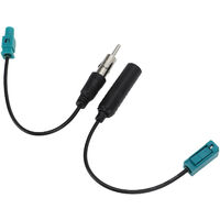 Kit 2 Câbles Adaptateurs Antenne Fakra Z Vers DIN 15 Cm + Connecteur Supplémentaire - Pour Autoradio DAB+/FM