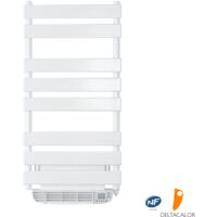 Deltacalor – Sèche-serviettes électrique Vento 500W – Soufflerie 1000W orientable – Programmation hebdomadaire – Protection IP44 pour salle de bain