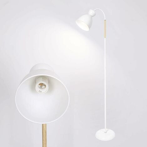 Anten Giraffe Lampadaire Sur Pied Pivotant Blanc E27 Hauteur 159CM, Lampe Sur Pied De Salon Chambre Lampadaire rétro en métal Sans Ampoules