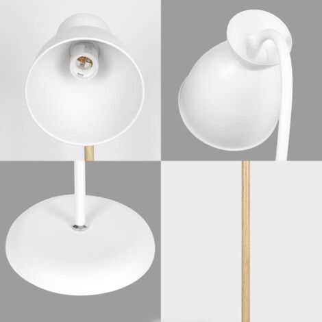 Anten Giraffe Lampadaire Sur Pied Pivotant Blanc E27 Hauteur 159CM, Lampe Sur Pied De Salon Chambre Lampadaire rétro en métal Sans Ampoules