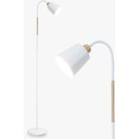 Anten Lampadaire Orientable VILI Lampadaire Liseuse Scandi E27 Max.60W Pour Salon Chambre Lampe Sur Pied Rétro Industriel En Métal H159m, Blanc (sans ampoule)