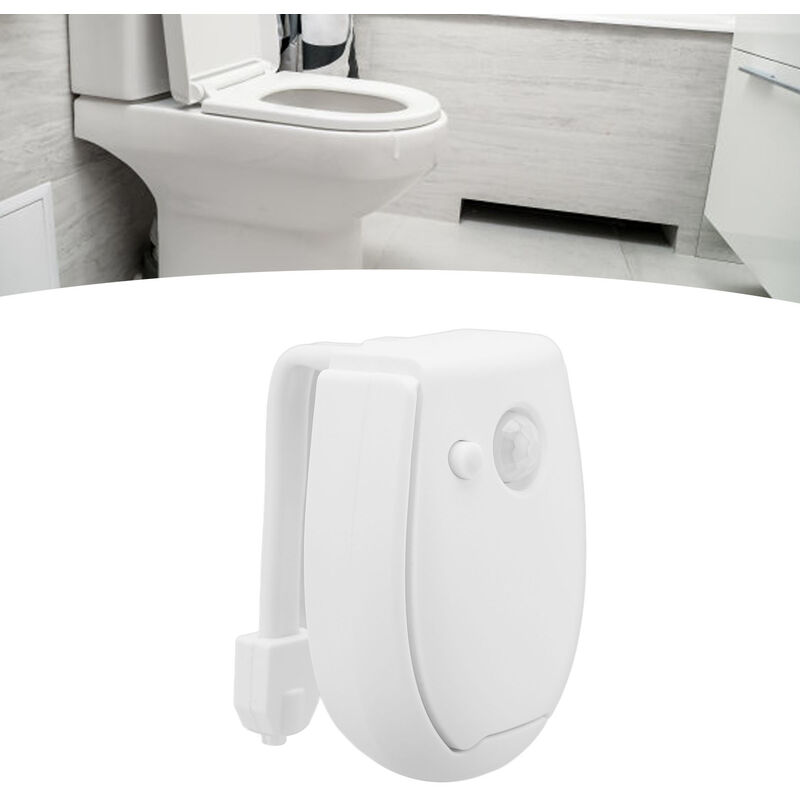 1pc 16 couleurs lumière de toilette, veilleuse à capteur de mouvement  humain, accessoires de salle de bain