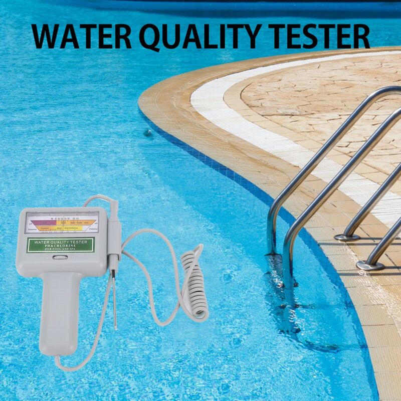 Jeffergarden Testeur d'eau portatif de testeur de PH, testeur fiable de qualité de niveau de chlore de vérificateur, spa pour la piscine d'aquariums potable 4