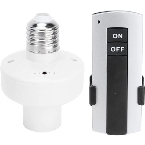 Jeffergarden E27 vis sans fil télécommande lumière lampe porte-ampoule capuchon prise interrupteur 220V